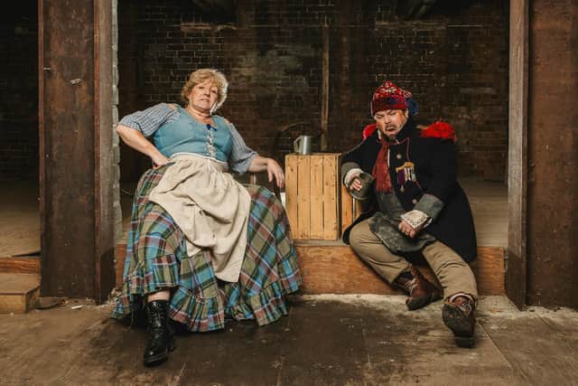 Pond Park Primary School teacher Laura Kerr will be taking on the role of Madame Thénardier in Belfast Operatic's production of Les Misérables at the Grand Opera House from March 4-8. She is pictured alongside her stage husband Greg Fox, who is starring as Master of the House Thénardier. Pic credit: Gorgeous Photography
