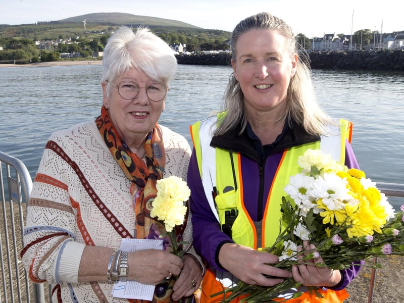 Christine Mitchell and Tracy Freeman at the Blessing of the Boats.
