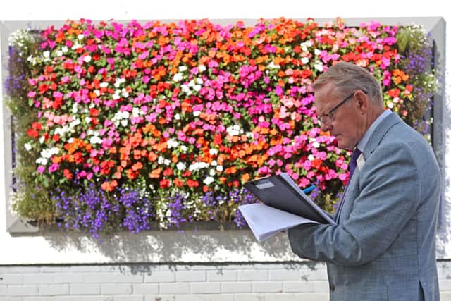 A living wall in Coleraine’s town centre provided a noteworthy point of interest for Britain in Bloom judge Rae Beckwith. Credit McAuley Multimedia