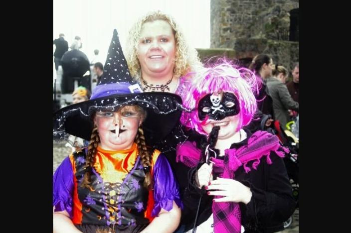 Enjoying the fun at the Halloween Howler in 2007 at Carrick Castle are Kelly and Rhiannon McCabe and Alicia Dale.