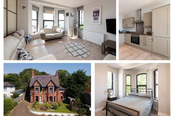 The two bedroom apartment has stunning views of Belfast Lough.  Photos: McMillan McClure