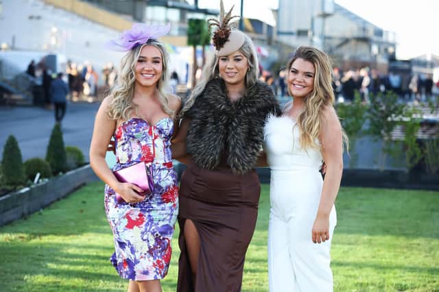 Deimena Klevaite, Gabija Baguckyte and Orchid McNulty looking stylish at Down Royal Racecourse.