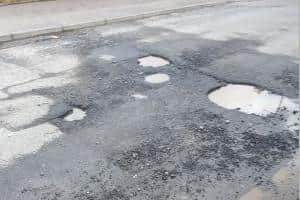 Potholes in the Inniscarn Drive area of Rathcoole.
