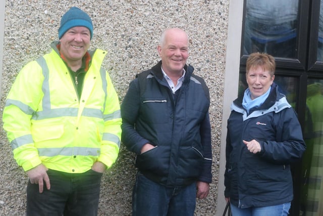 McAllister family pictured at the Bushmills Presbyterian Church tractor run