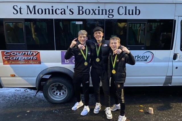 James McCann, Daire McGuinness & Joseph McParland with their winners medals after the Box Cup