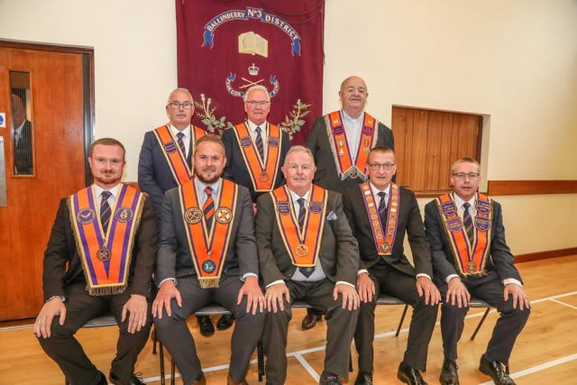 Ballinderry District and County Antrim Grand Lodge Officers. Pic Credit: Norman Briggs, rnbphotographyni