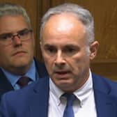 North Down Independent unionist MP Alex Easton delivers his maiden speech in the House of Commons on Monday