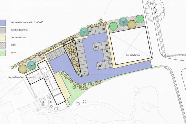 The new farm outlet and coffee shop will be adjacent to an existing landscape and gardening business. Credit: ABC planning portal