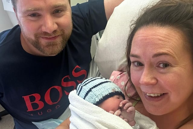 Parents Johnny and Joanne Wallace from Coleraine, welcomed a baby boy at 17 minutes past midnight on New Year's Day at Antrim Area Hospital.