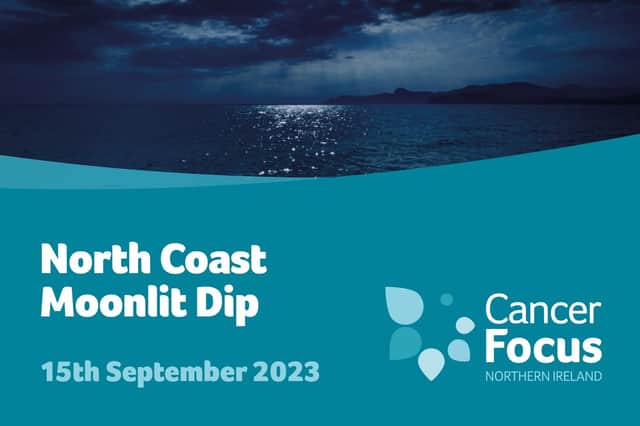 Cancer Focus Northern Ireland is organising a Moonlit Dip fundraiser in Portrush. Credit Cancer Focus NI