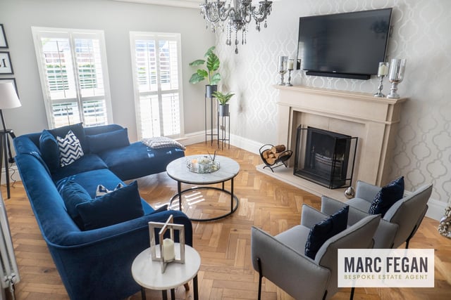The living area of this beautiful open plan designed home.