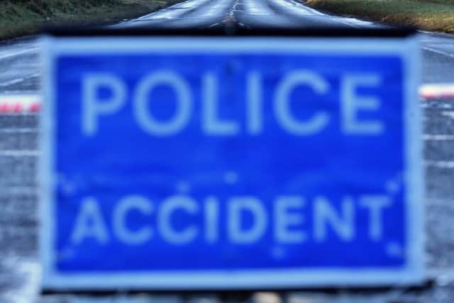 Emergency services are at the scene of a road crash in Lurgan, Co Armagh
