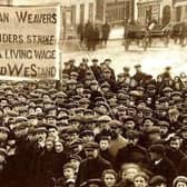 110 years ago the power looms in Lurgan’s major linen producers fell silent. Workers from across the town took to the streets to protest against a cost of living crisis which had caused many to fall below the breadline. In late December 1912, the Weavers and Winders of Lurgan companies such as Johnston & Allen and The Ulster Weaving Company, balloted for strike action over better pay and conditions. In a case which echoes labour disputes of today, the Weavers’ and Winders’ from across the town took industrial action in January of 1913. Dr Barry Sheppard will deliver a talk on the 1913 Lurgan Weavers’ and Winders’ Strike this Tuesday, 9th May, at 7:30pm in the Jethro Centre, 6 Flush Place, as part of the Craigavon Historical Society’s programme of events. Photo courtesy of Lurgan Ancestry.