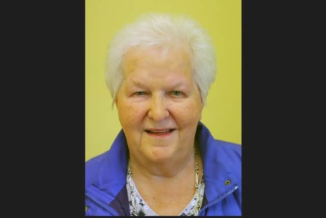 Portadown woman Mrs Liz Cushnie who sadly passed away recently. She was heavily involved in the town's Cancer Research Committee and chaired the committee that has raised thousands of pounds for  the charity.
