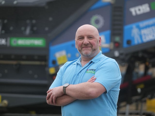 Ballymoney man Stevie Black, Operations Director at Terex, who was diagnosed with prostate cancer in early 2024. CREDIT TEREX