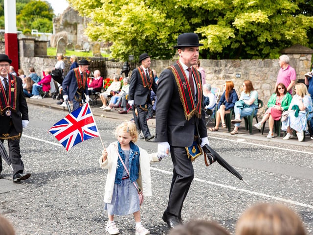 One of the youngest participants in Saturday's parade.
