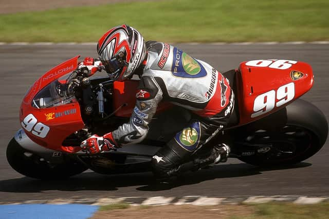 Former World Grand Prix 250 winner, North West 200 and Daytona winner Jeremy McWilliams.