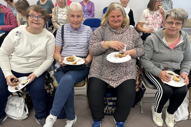 Jean, Ruth, Vivienne and Michaela pictured at the Falls Awareness event.