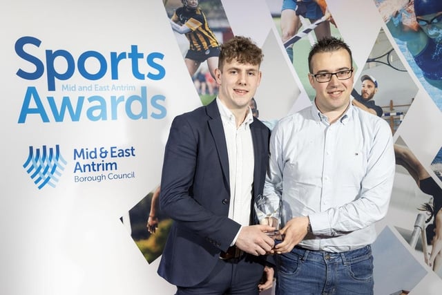 Manager/Coach of the Year Barry Clarke with John Wilson of Wilson’s of Rathkenny.