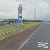 The M2 northbound at the Applegreen service area. Picture: Google