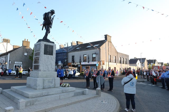 Bushmills District LOL 21 VE Day commemoration and banner parade.