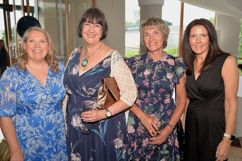 Some of the guests who attended the school's 150th anniversary dinner at the Seagoe Hotel. Included are from left, Jacqueline McSweeney, Tracey Carberry, Amber Delport and Naomi Gray. LM25-216.