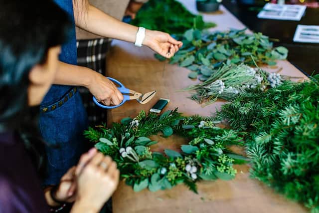 Relax and be creative at a festive workshop.