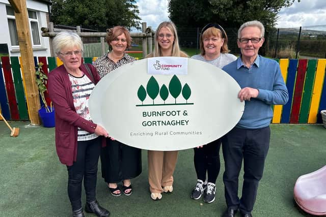 Members of Burnfoot Community Development Association and Gortnaghey Community Association. CREDIT NATIONAL LOTTERY