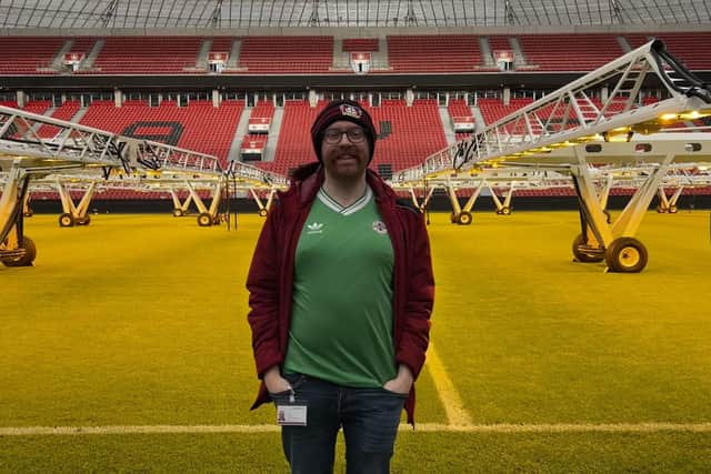 If you are ever at the Bayer Leverkusen BayArena in Germany, make sure to ask for Lisburn man Gareth Houston as your tour guide