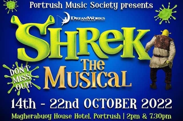 Shrek the Musical opens next week at the Magherabuoy House Hotel