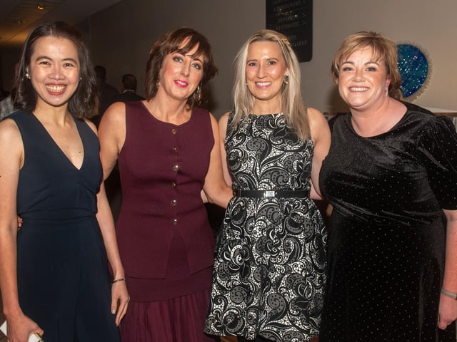 Staff of the Urgent Care Department at Craigavon Area Hospital enjoying the party at the Seagoe Hotel. PT50-252.