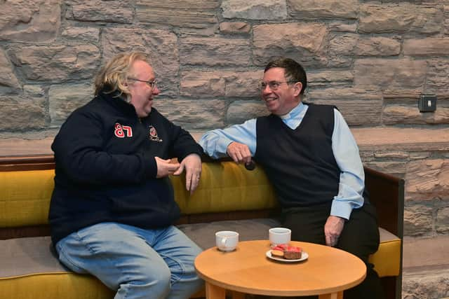 Co-founders Rev Steve Stockman and Father Martin Magill. Picture: Pacemaker