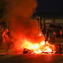 Bins being set alight in Ballymena. Picture: Press Eye