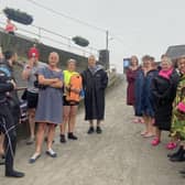 Participants at Ballygally for the charity swim. Photo submitted by MEA Agewell Partnership