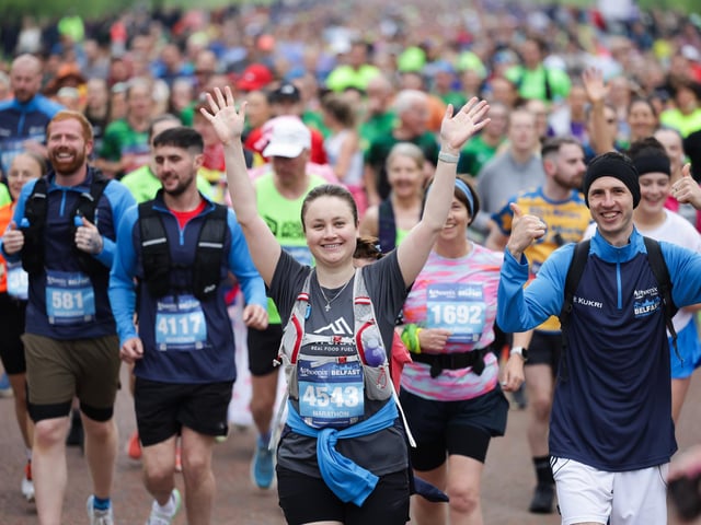 Enjoying being part of the Phoenix Energy Belfast City Marathon.