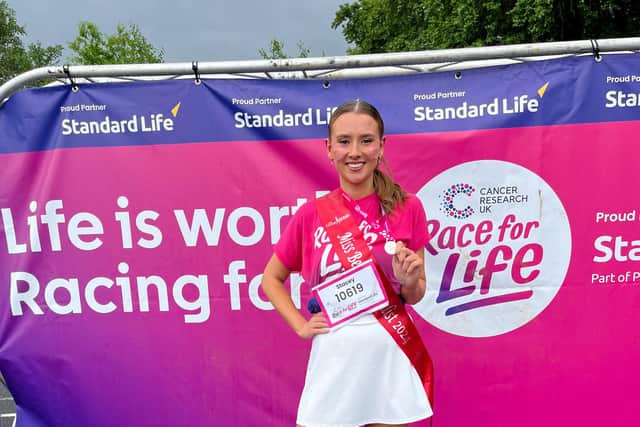 Congratulations to Lisburn woman Stacey Burns who has been running 5ks to raise money for charity. Pic contributed by Stacey Burns