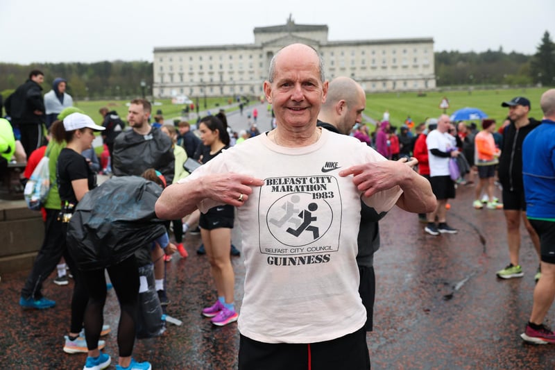 John McCann gets ready for the race.