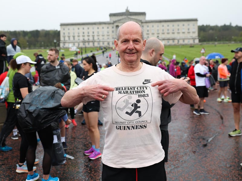 John McCann gets ready for the race.