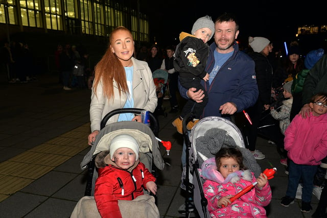 The McKernan Family from Portadown pictured at the  ABC Council fireworks display at Craigavon Lakes on Thursday night. PT44-213.