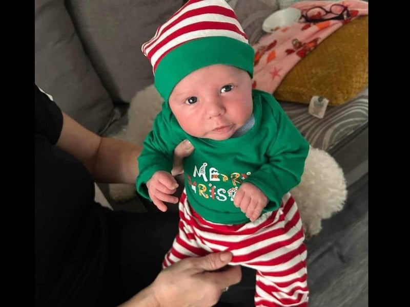 First Christmas for little Arlo.