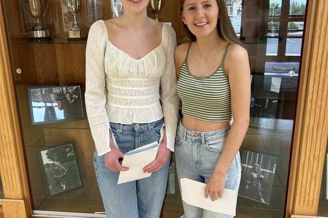 Melissa Sleator (three As) and Amy Greer (two A* and a B).