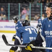 Belfast Giants’ Mark Cooper during the warmup before Saturday night's pre-season exhibition game against the Alberta Golden Bears at the SSE Arena, Belfast.   Photo by Katie Jean Cherry/Presseye
