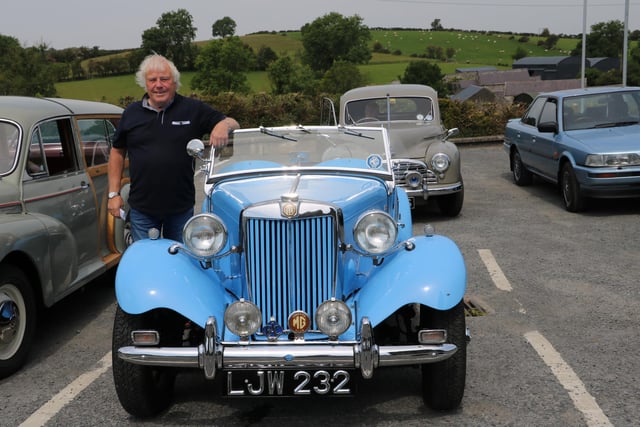 Dechomet man Henry Mackey brought his beautiful 1950  MGTD to the Dromara Classic and Vintage Vehicle Club tractor and vehicle run in aid of  charity on Saturday June 10. The event which began in a field at Finnis on the Rathfriland Roadd had as its main beneficiaries the Slieve Croob Community First Responders
