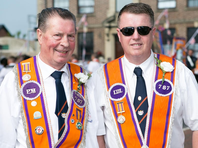 Jim Beck with son David on the Twelfth. INCT 29-408-RM