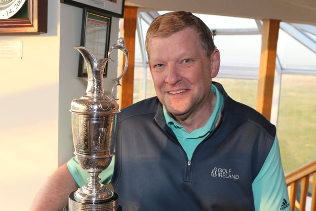 Kevin Stevens of Golf Ireland pictured during the visit of the Open Claret Jug to Bushfoot Golf Club.