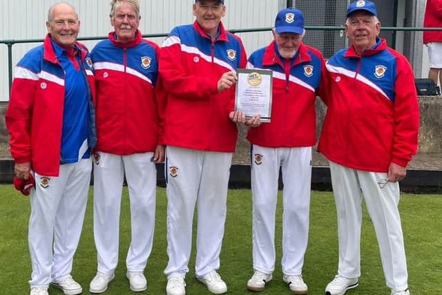 Hot Shot Winners Awards  B Martin, D Beattie , President C Duff, K Lamont and E Bowles