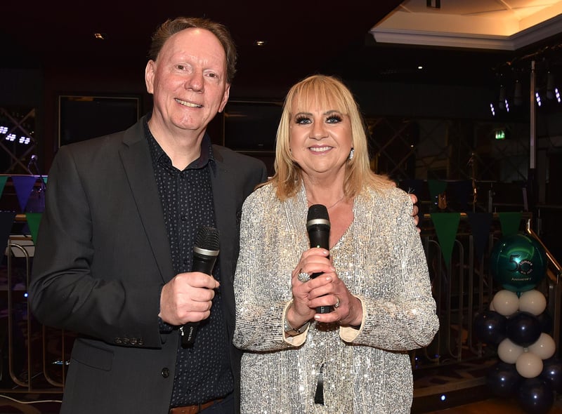 Hosts for the evening, Shane McCormac who organised the reunion event and co-host, Paddy McConnell. LM06-209.