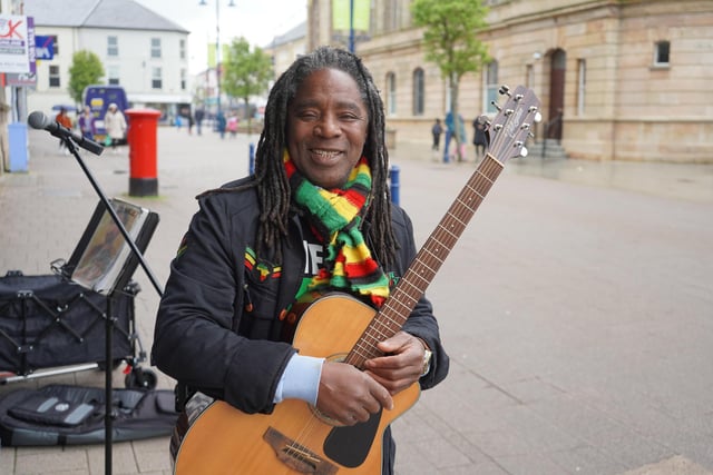 Entertaining the crowds in Coleraine town centre during Coleraine BID's Easter family fun days.