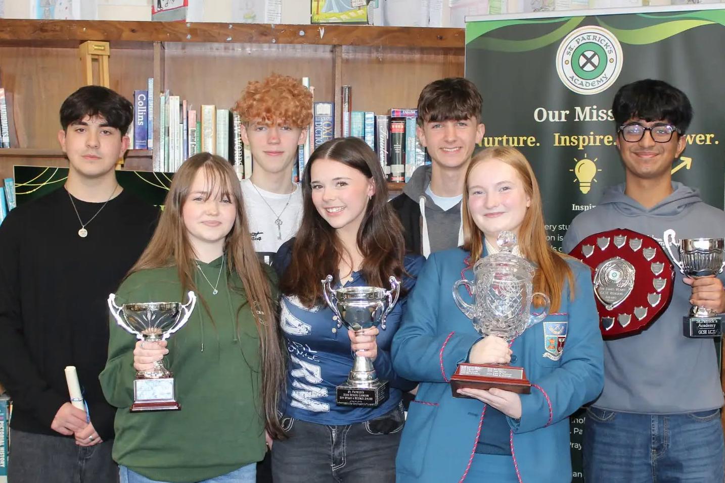 Students at St Patrick's Academy receive recognition at prizegiving ceremony