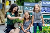 Dobbies’ colleague Ella Hanley with Ayla and Sophia Tuffaha. Pic credit: Joel Chant